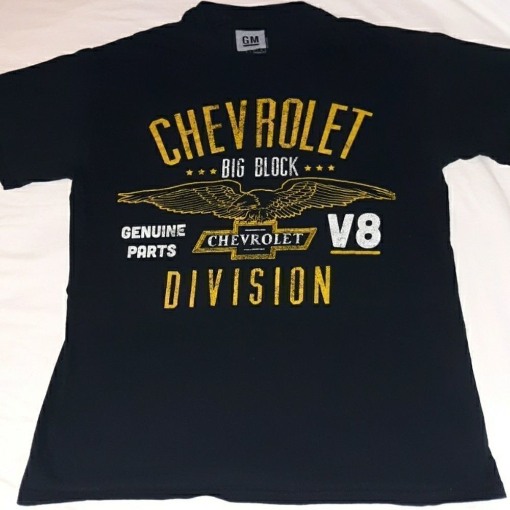 Chevrolet Chevy Big Block V8  Black T-Shirt‎ Med